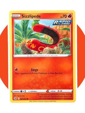 Fusion Strike Pokemon Card (CX17): Sizzlipede 042/264